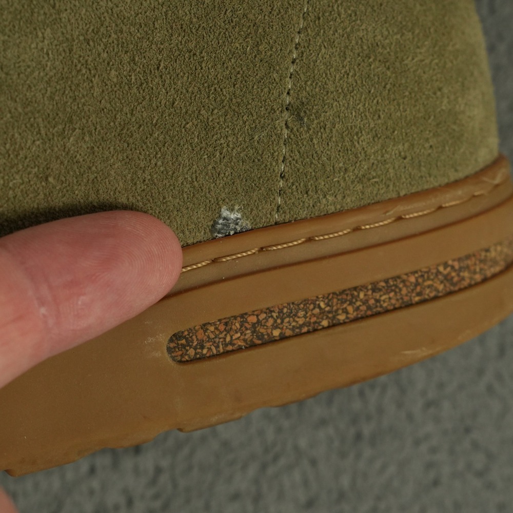 Birkenstock Bend Mid Sneaker Womens 38 Olive Green Suede Nubuck Leather Lace Up - Picture 7 of 8